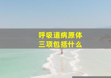 呼吸道病原体三项包括什么