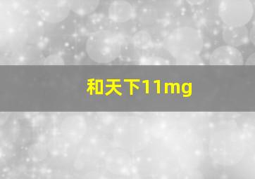 和天下11mg