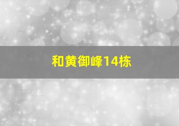 和黄御峰14栋