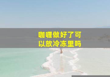 咖喱做好了可以放冷冻里吗