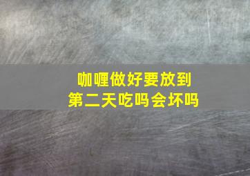 咖喱做好要放到第二天吃吗会坏吗