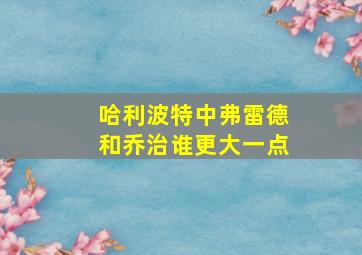 哈利波特中弗雷德和乔治谁更大一点