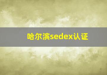 哈尔滨sedex认证