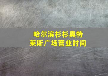 哈尔滨杉杉奥特莱斯广场营业时间