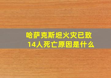 哈萨克斯坦火灾已致14人死亡原因是什么