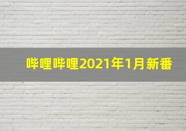 哔哩哔哩2021年1月新番