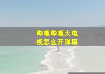 哔哩哔哩大电视怎么开弹幕