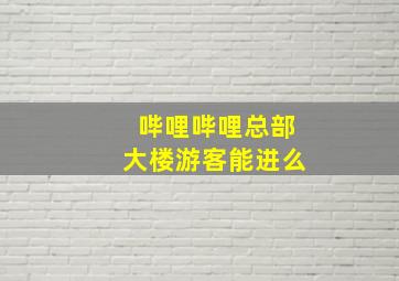 哔哩哔哩总部大楼游客能进么