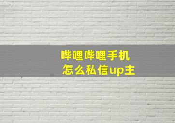 哔哩哔哩手机怎么私信up主