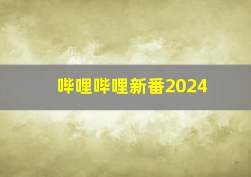 哔哩哔哩新番2024