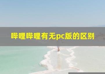 哔哩哔哩有无pc版的区别