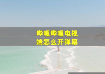 哔哩哔哩电视端怎么开弹幕