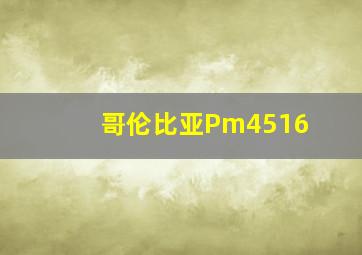 哥伦比亚Pm4516