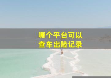 哪个平台可以查车出险记录