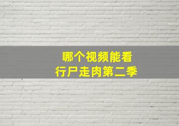 哪个视频能看行尸走肉第二季