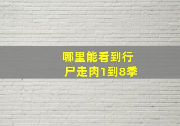 哪里能看到行尸走肉1到8季