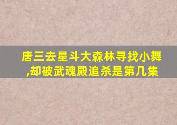 唐三去星斗大森林寻找小舞,却被武魂殿追杀是第几集