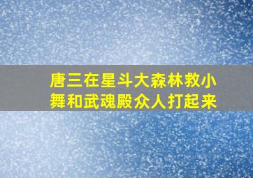 唐三在星斗大森林救小舞和武魂殿众人打起来