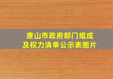 唐山市政府部门组成及权力清单公示表图片