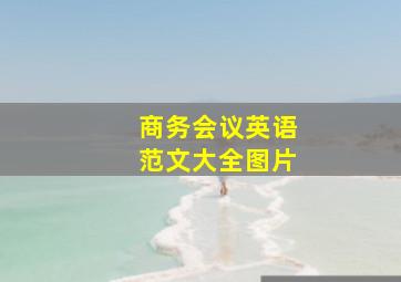 商务会议英语范文大全图片