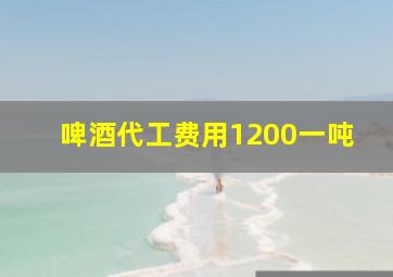 啤酒代工费用1200一吨