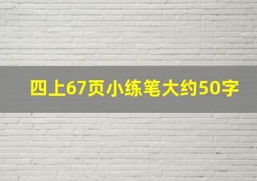 四上67页小练笔大约50字