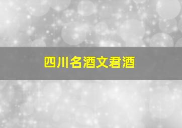 四川名酒文君酒