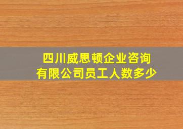 四川威思顿企业咨询有限公司员工人数多少