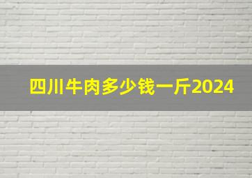 四川牛肉多少钱一斤2024