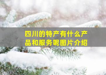 四川的特产有什么产品和服务呢图片介绍