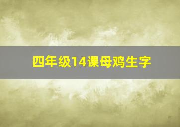 四年级14课母鸡生字