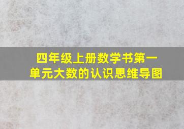 四年级上册数学书第一单元大数的认识思维导图