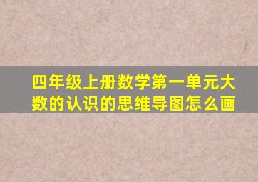 四年级上册数学第一单元大数的认识的思维导图怎么画