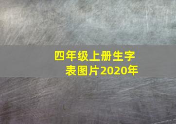 四年级上册生字表图片2020年