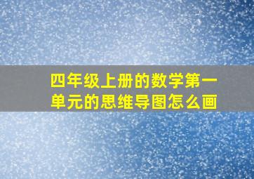 四年级上册的数学第一单元的思维导图怎么画