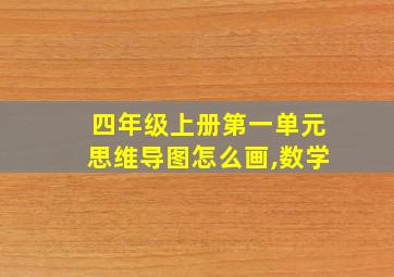 四年级上册第一单元思维导图怎么画,数学