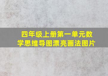 四年级上册第一单元数学思维导图漂亮画法图片