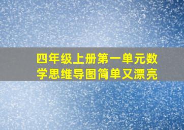 四年级上册第一单元数学思维导图简单又漂亮