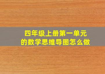 四年级上册第一单元的数学思维导图怎么做