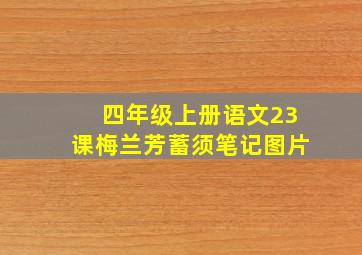 四年级上册语文23课梅兰芳蓄须笔记图片