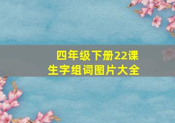 四年级下册22课生字组词图片大全