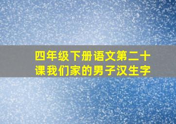 四年级下册语文第二十课我们家的男子汉生字