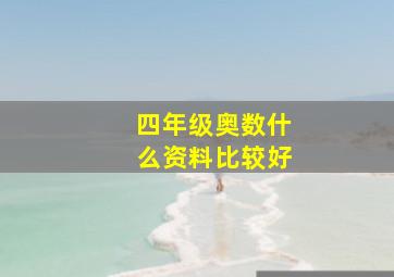 四年级奥数什么资料比较好