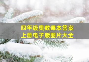 四年级奥数课本答案上册电子版图片大全