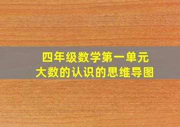 四年级数学第一单元大数的认识的思维导图