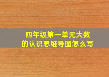 四年级第一单元大数的认识思维导图怎么写