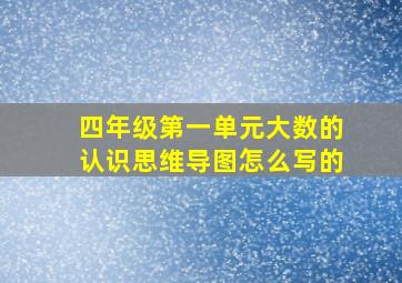 四年级第一单元大数的认识思维导图怎么写的