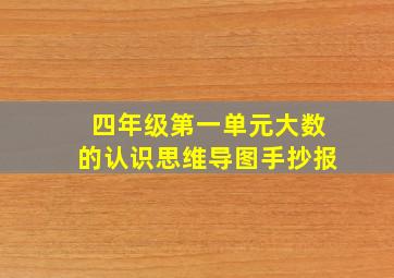 四年级第一单元大数的认识思维导图手抄报