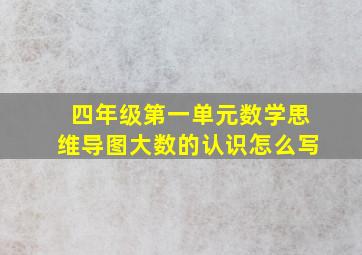 四年级第一单元数学思维导图大数的认识怎么写