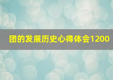 团的发展历史心得体会1200